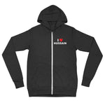 I Love Hussain (as) - Zip Hoodie WOMEN Black