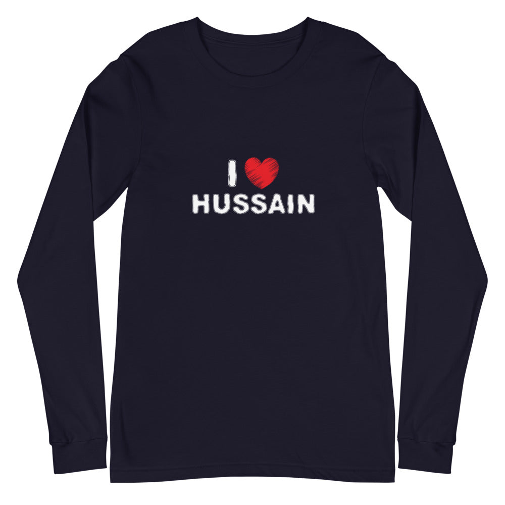 I Love Hussain (as) White - Long Sleeve T-Shirt WOMEN