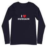 I Love Hussain (as) White - Long Sleeve T-Shirt WOMEN