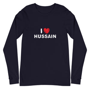 I Love Hussain (as) White - Long Sleeve T-Shirt WOMEN