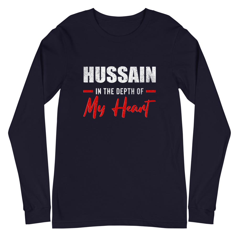 Hussain (as) In The Depth Of My Heart - Long Sleeve T-Shirt MEN - Hayder Maula