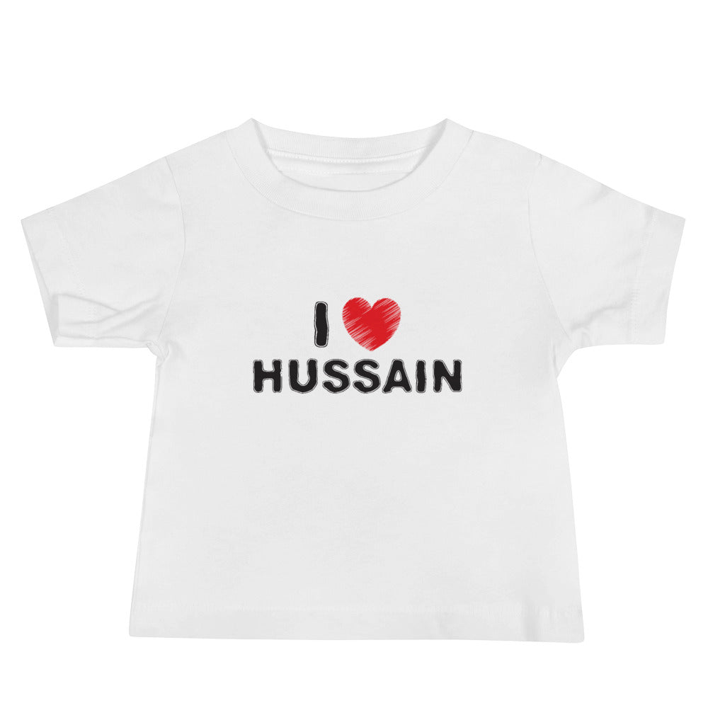 I Love Hussain (as) - Short Sleeve  Premium Baby T-Shirt