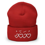 Muhammad (saw) Heart Shape - Embroidered Cuffed Beanie