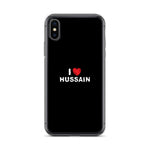 I Love Hussain (as) - iPhone Case Black