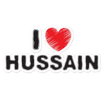 I Love Hussain (as) - Bubble-free Stickers - Hayder Maula