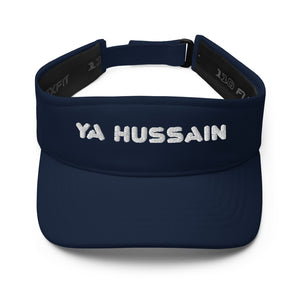 Ya Hussain (as) White - 3D Embroidered Flexfit Visor