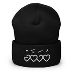 Muhammad (saw) Heart Shape - Embroidered Cuffed Beanie