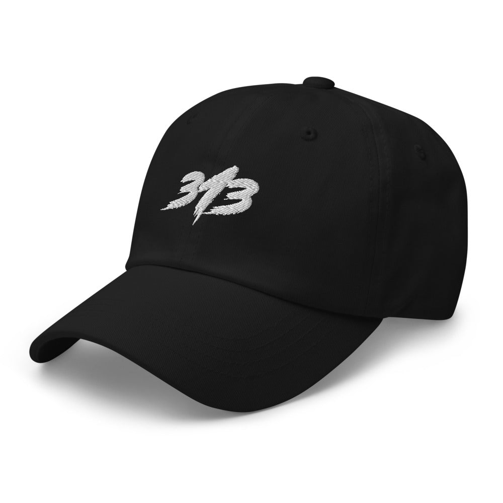 313 White - Dad Hat Embroidered