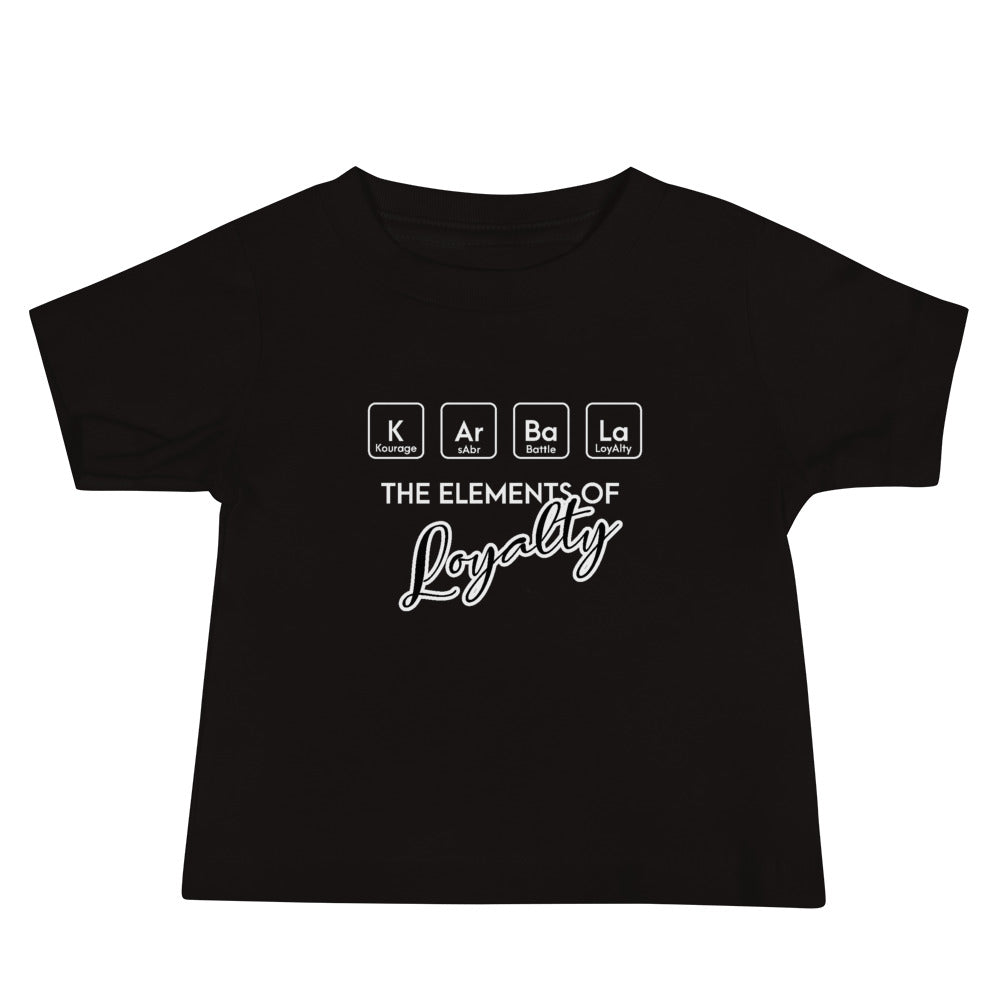 Karbala The Elements Of Loyalty - Short Sleeve Premium Baby T-Shirt Black