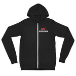 I Love Hussain (as) - Zip Hoodie WOMEN Black