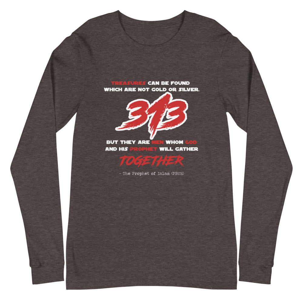 313 With Prophet (saw) Saying - Long Sleeve T-Shirt MEN