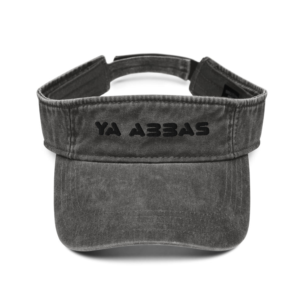 Ya Abbas (as) Black - 3D Embroidered Denim Visor