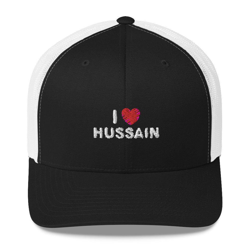 I Love Hussain (as)  - Trucker Cap 3D Embroidery - Hayder Maula