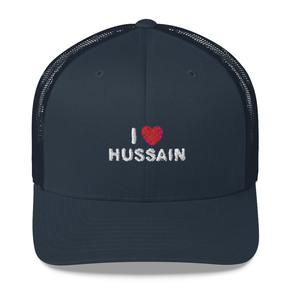 I Love Hussain (as)  - Trucker Cap 3D Embroidery - Hayder Maula