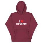I Love Hussain (as) White - Premium Hoodie WOMEN - Hayder Maula