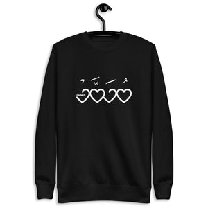 Muhammad (saw) Heart Shape - Fleece Pullover MEN