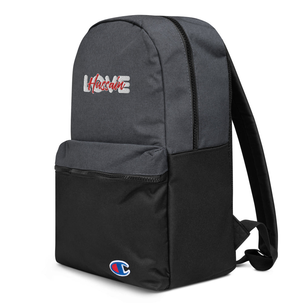 Love Hussain (as) - Embroidered CHAMPION Backpack Black