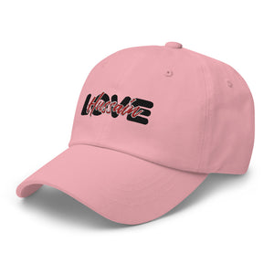 Love Hussain (as) Black Red - Dad Cap Embroidered