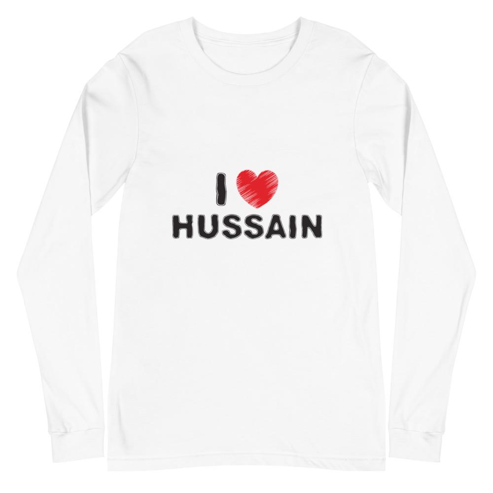 I Love Hussain (as) - Long Sleeve T-Shirt WOMEN - Hayder Maula