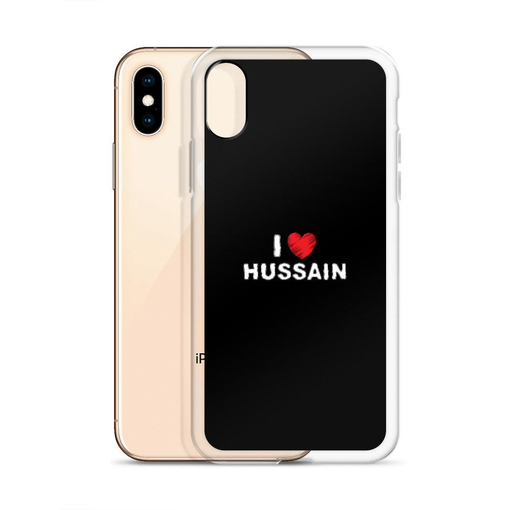 I Love Hussain (as) - iPhone Case Black