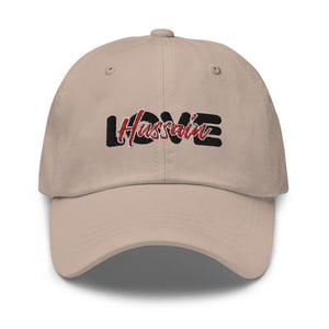 Love Hussain (as) Black Red - Dad Cap Embroidered