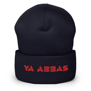 Ya Abbas (as) Red - Embroidered Cuffed Beanie