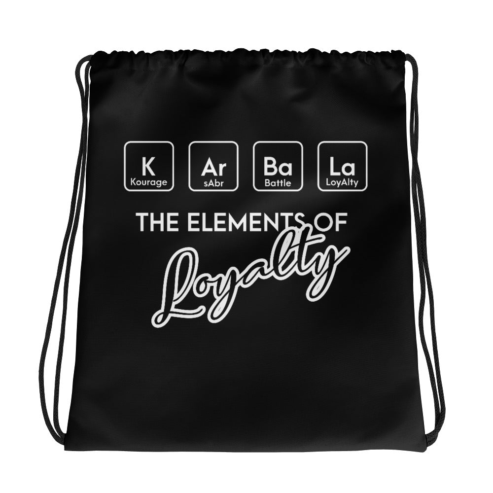 Karbala The Elements Of Loyalty - Drawstring Bag Black