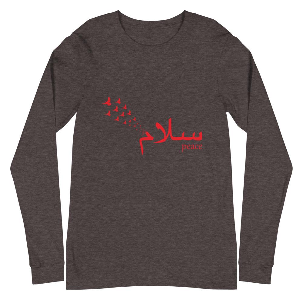 Salam Peace Red- Long Sleeve T-Shirt WOMEN - Hayder Maula