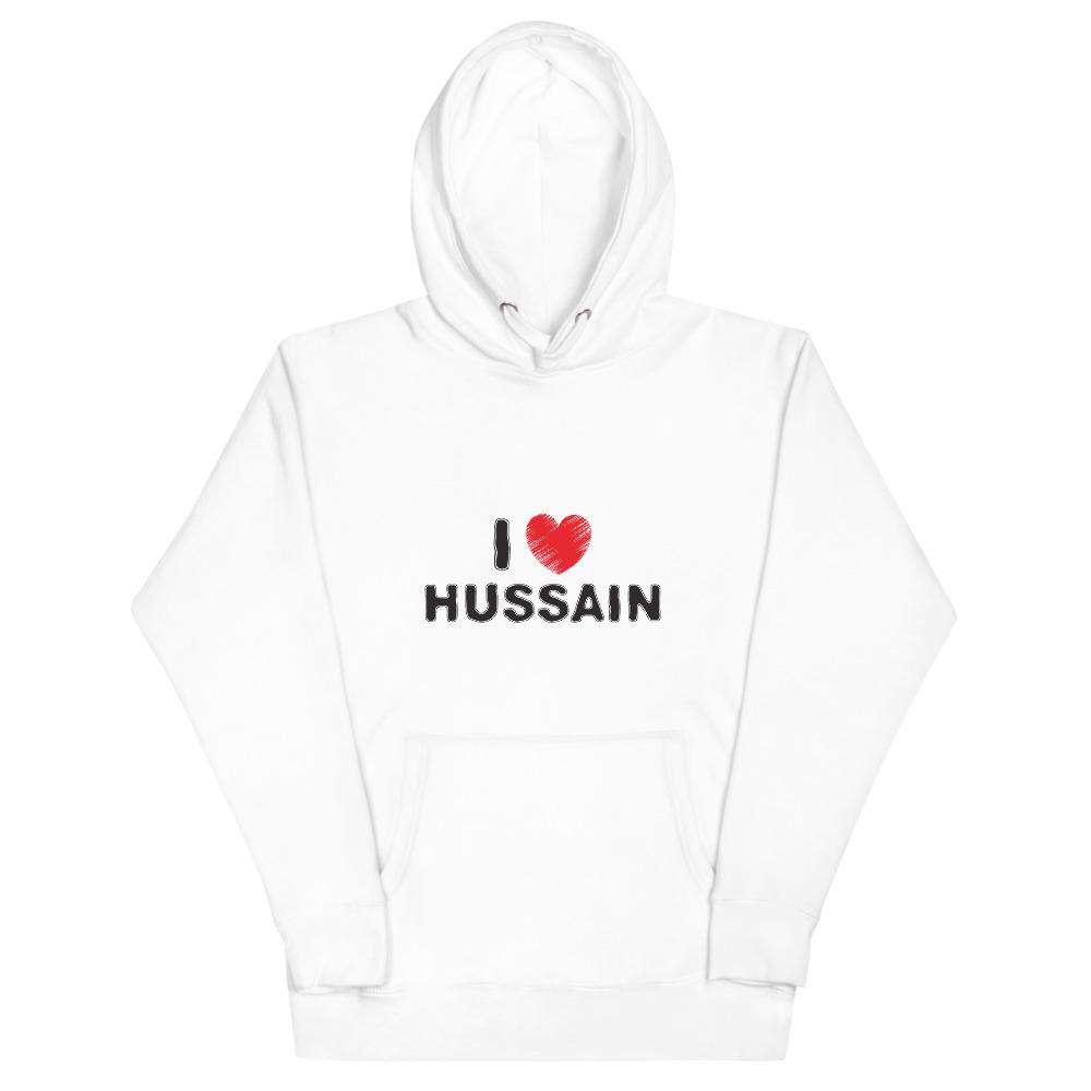 I Love Hussain (as) - Premium Hoodie WOMEN - Hayder Maula