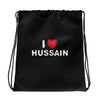 I Love Hussain (as) - Drawstring bag Black