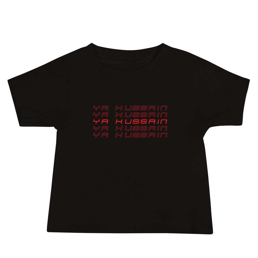 Ya Hussain (as) Retro Style Red - Short Sleeve Premium Baby T-Shirt