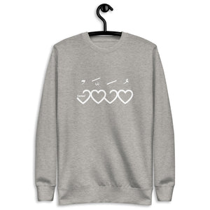 Muhammad (saw) Heart Shape - Fleece Pullover WOMEN