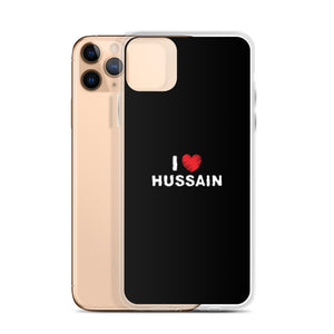 I Love Hussain (as) - iPhone Case Black