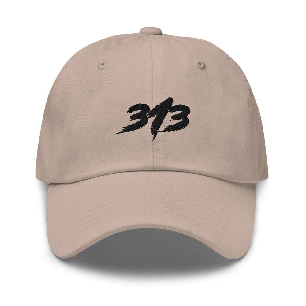 313 Black - Dad Hat Embroidered