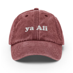 Ya Ali (as) - Vintage Hat Flat Embroidery White