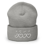 Muhammad (saw) Heart Shape - Embroidered Cuffed Beanie