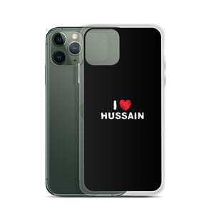 I Love Hussain (as) - iPhone Case Black