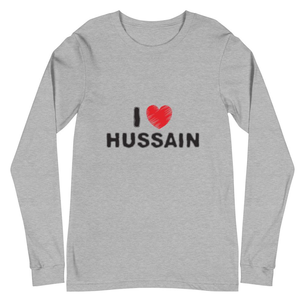I Love Hussain (as) - Long Sleeve T-Shirt WOMEN - Hayder Maula