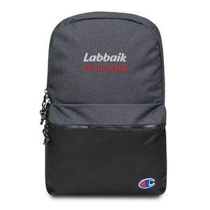 Labbaik Ya Hussain (as) - Embroidered CHAMPION Backpack