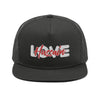 Love Hussain (as) White And Red - 3D Embroidered Mesh Hat