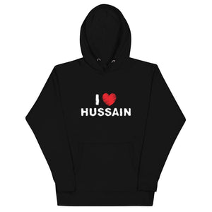 I Love Hussain (as) White - Premium Hoodie MEN - Hayder Maula