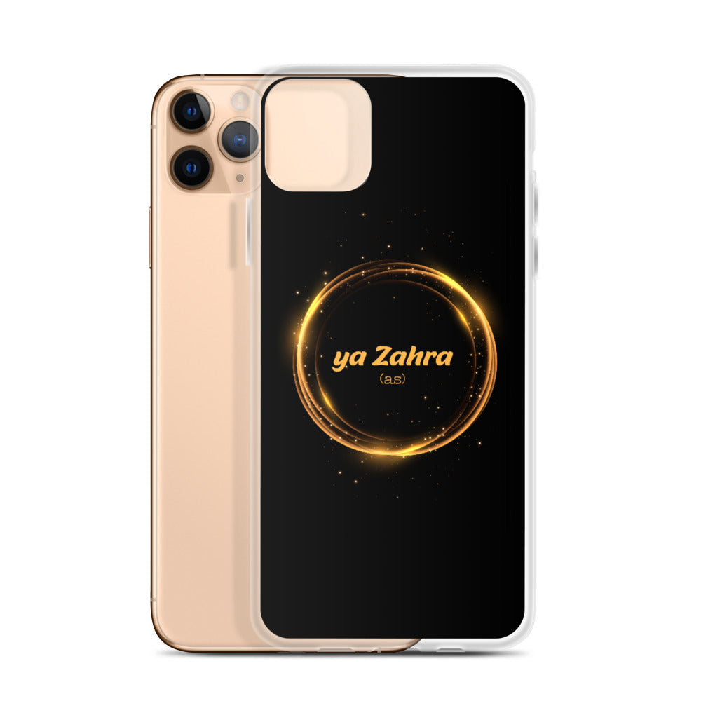 Ya Zahra (as) - iPhone Case Black Gold Circle