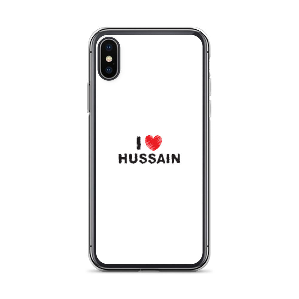 I Love Hussain (as) - iPhone Case White