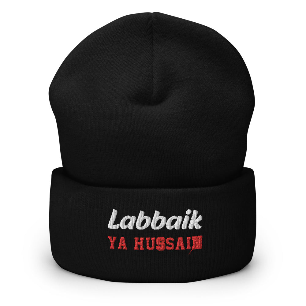 Labbaik Ya Hussain (as) - Embroidered Cuffed Beanie