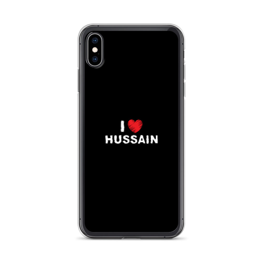 I Love Hussain (as) - iPhone Case Black