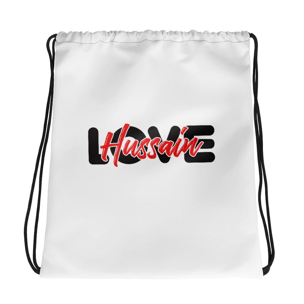 Love Hussain (as) - Drawstring bag White