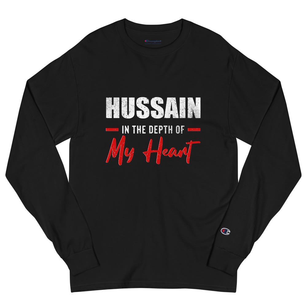 Hussain (as) In The Depth Of My Heart - Champion Long Sleeve Shirt MEN - Hayder Maula