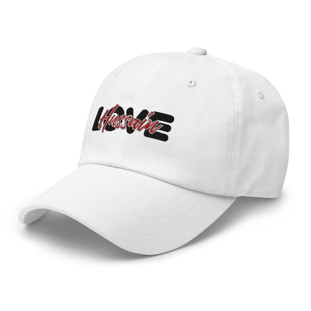 Love Hussain (as) Black Red - Dad Cap Embroidered