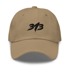 313 Black - Dad Hat Embroidered