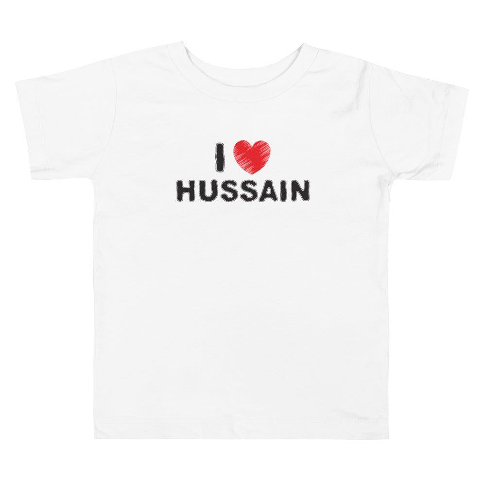 I Love Hussain (as) - Short Sleeve Premium T-Shirt - Toddler